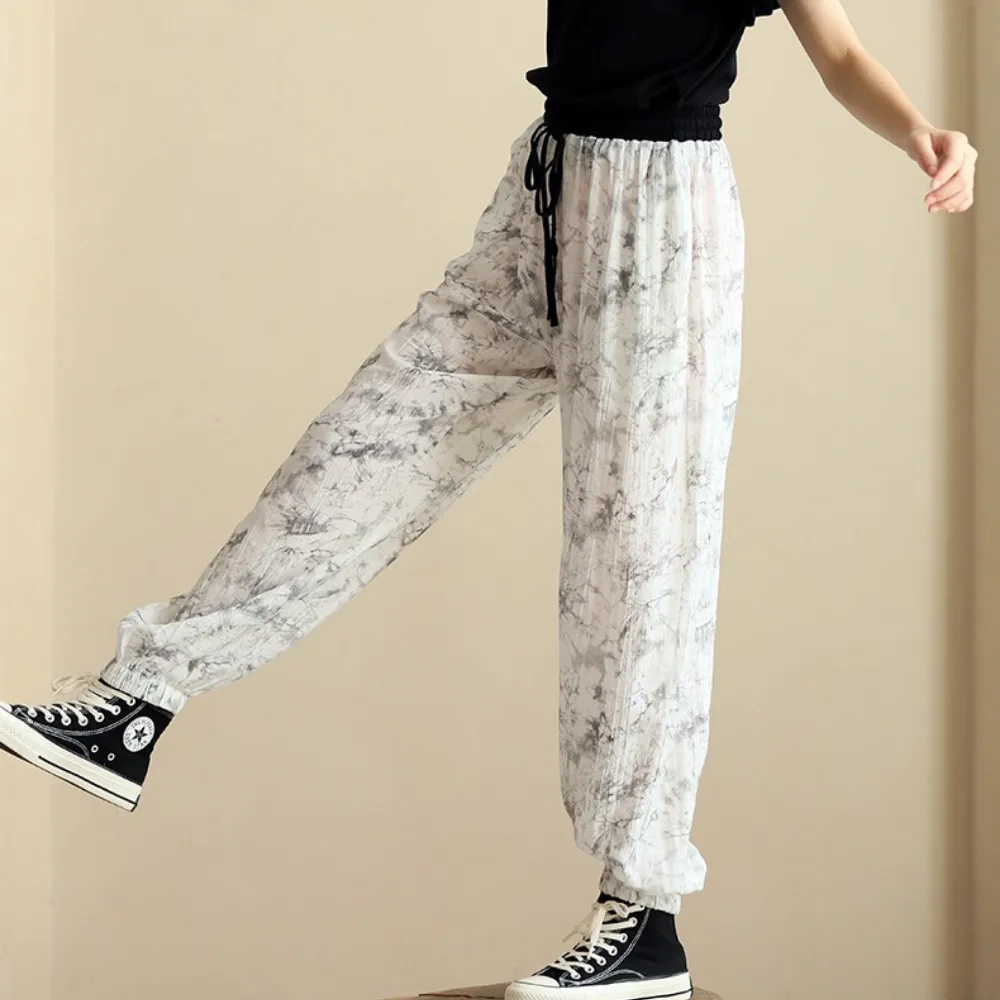 水墨雪纺裤/ 露肩上衣 Painting Cuff Pants/ Shoulder Cut-Out Tops