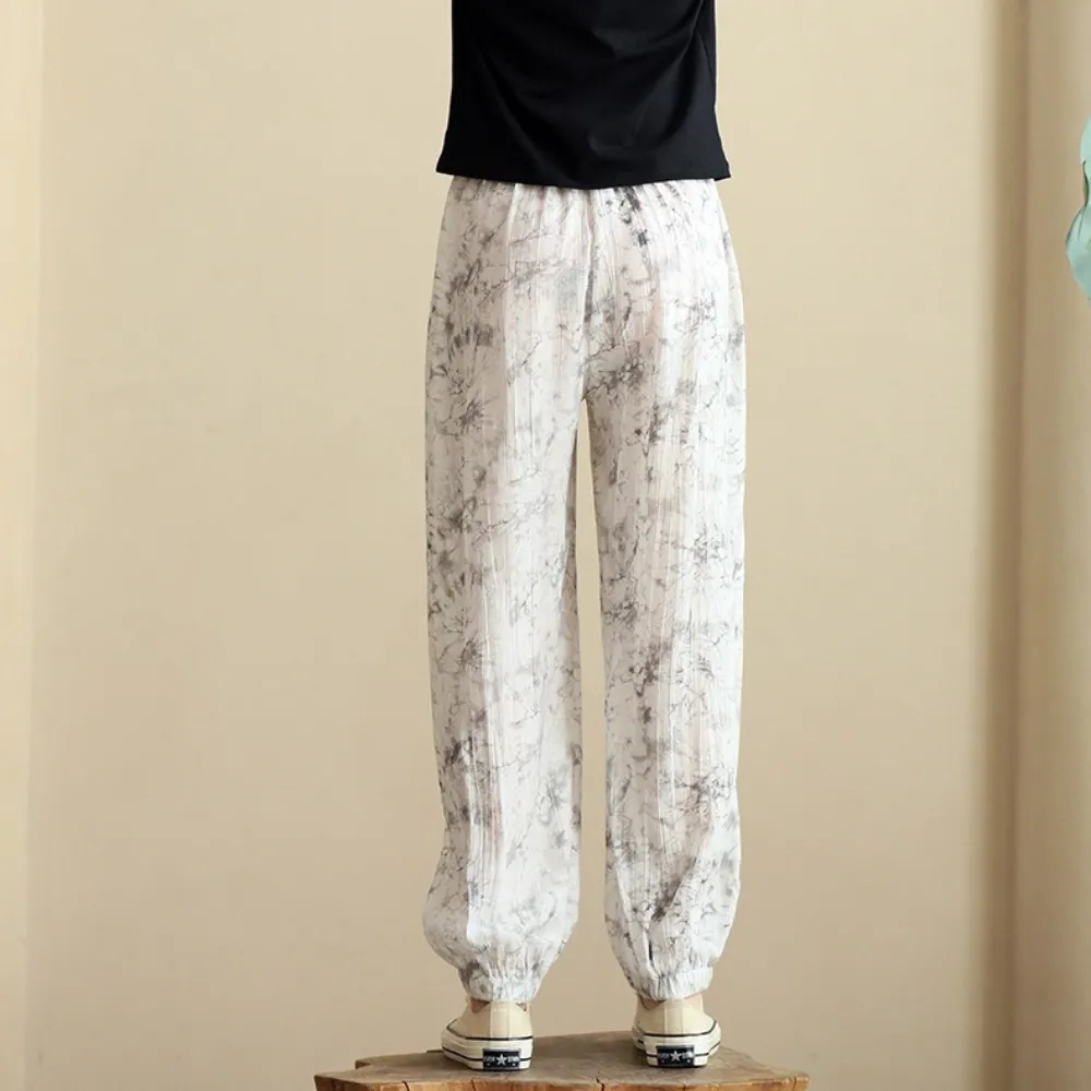 水墨雪纺裤/ 露肩上衣 Painting Cuff Pants/ Shoulder Cut-Out Tops