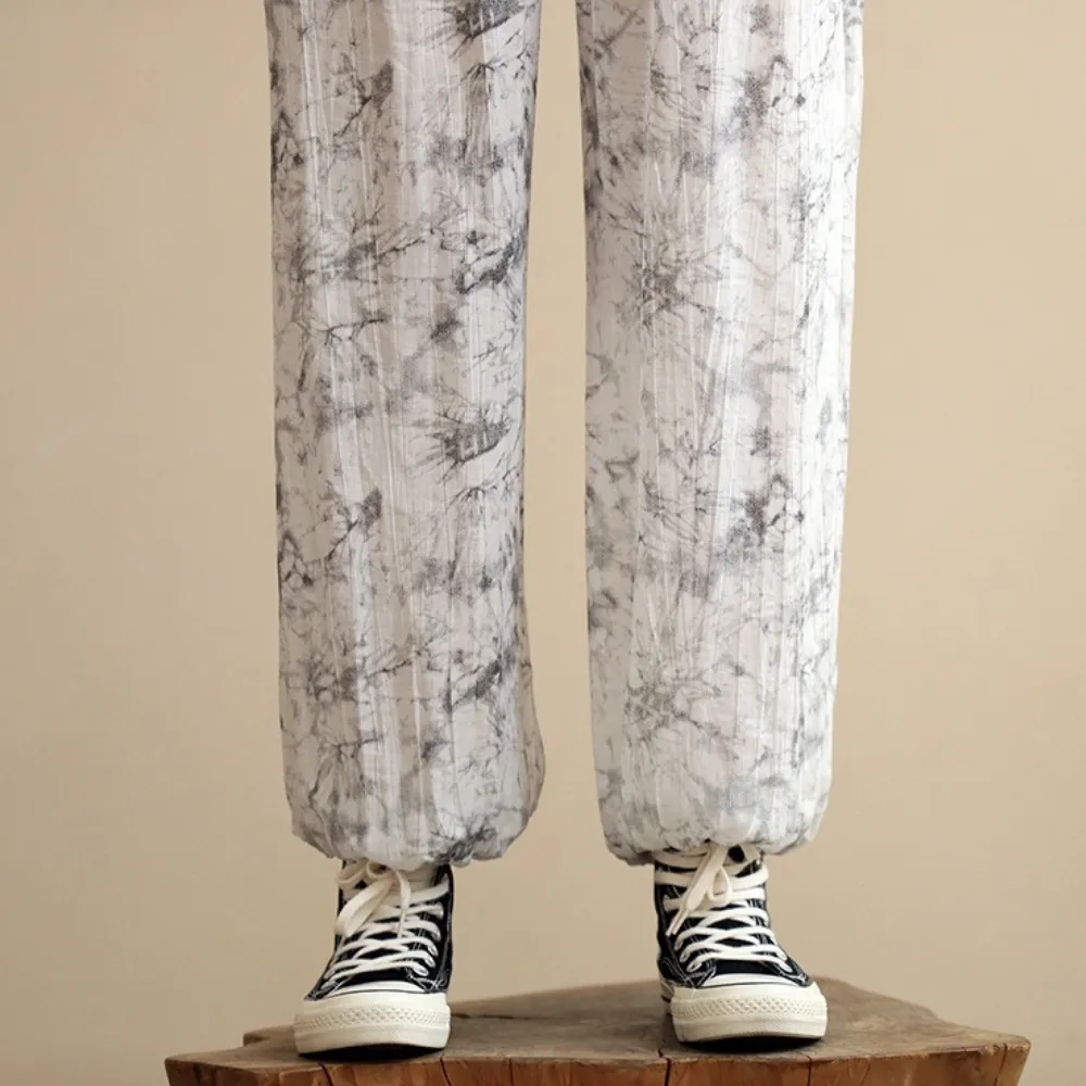 水墨雪纺裤/ 露肩上衣 Painting Cuff Pants/ Shoulder Cut-Out Tops