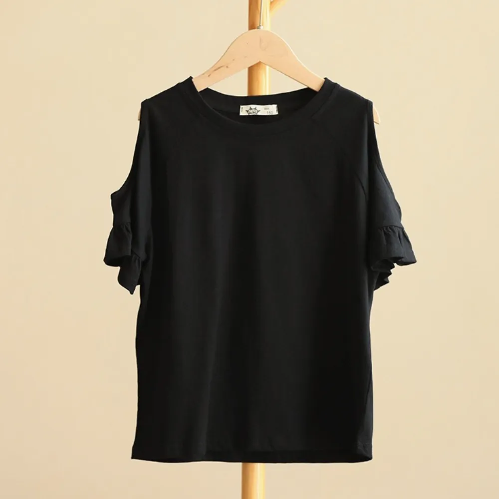 水墨雪纺裤/ 露肩上衣 Painting Cuff Pants/ Shoulder Cut-Out Tops