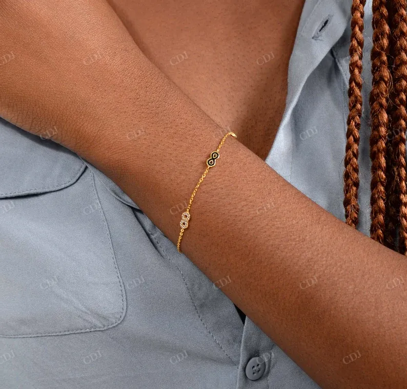 0.075CTW Infinity Natural Diamond Bracelet