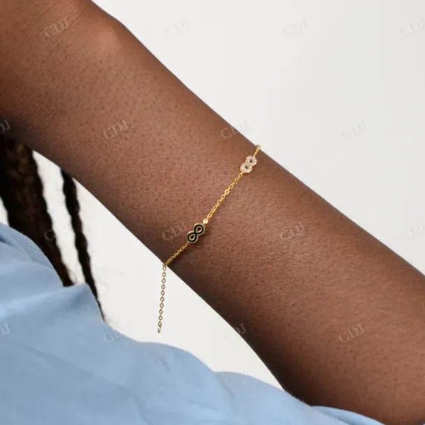 0.075CTW Infinity Natural Diamond Bracelet
