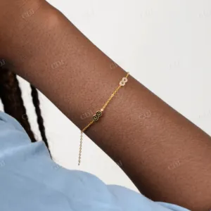 0.075CTW Infinity Natural Diamond Bracelet