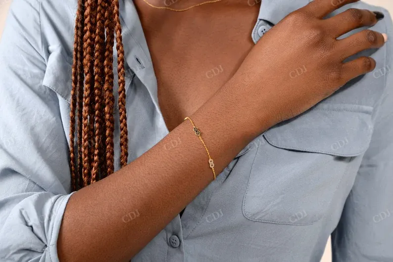 0.075CTW Infinity Natural Diamond Bracelet