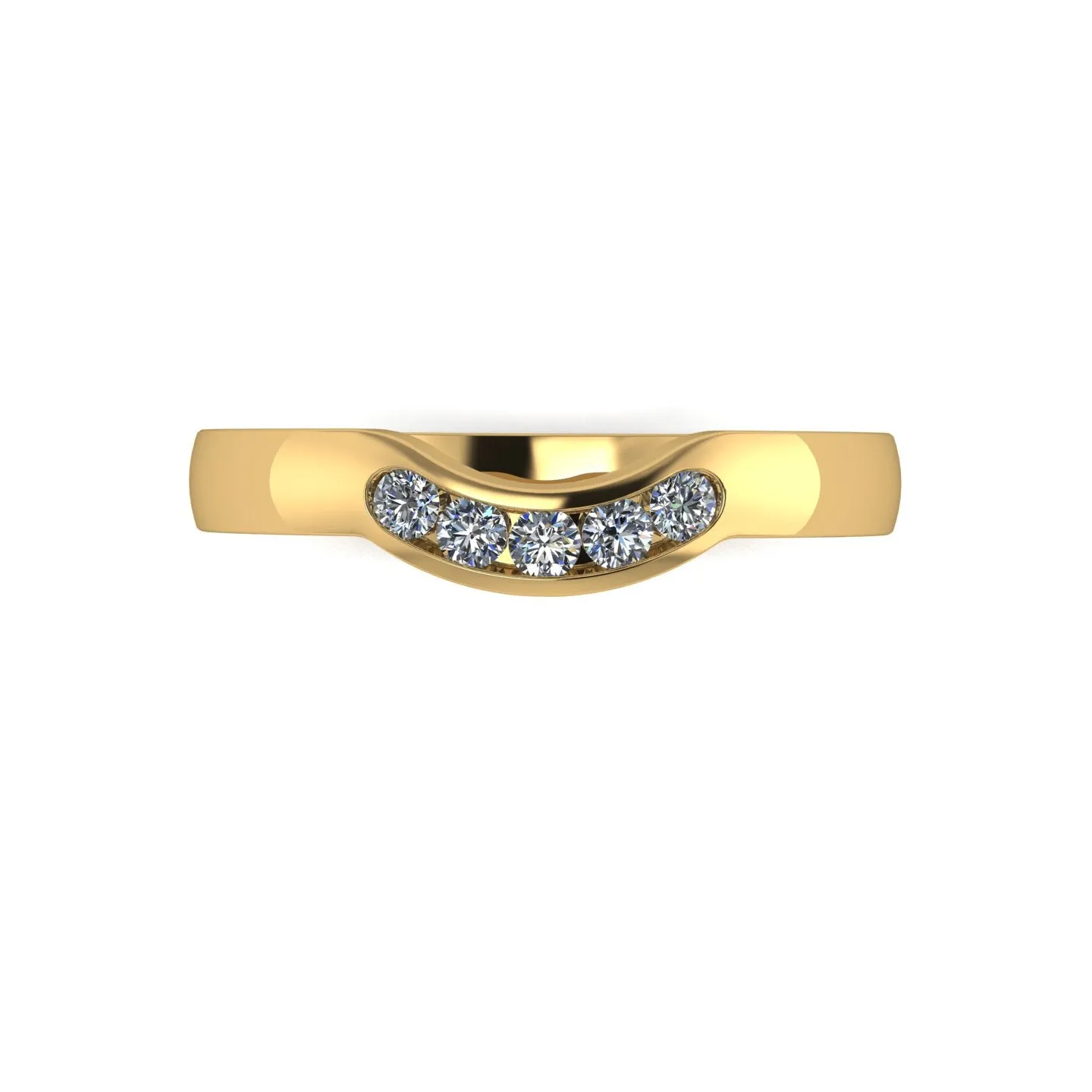 0.15ct (5x 1.9mm) Round Moissanite Set Eternity Ring