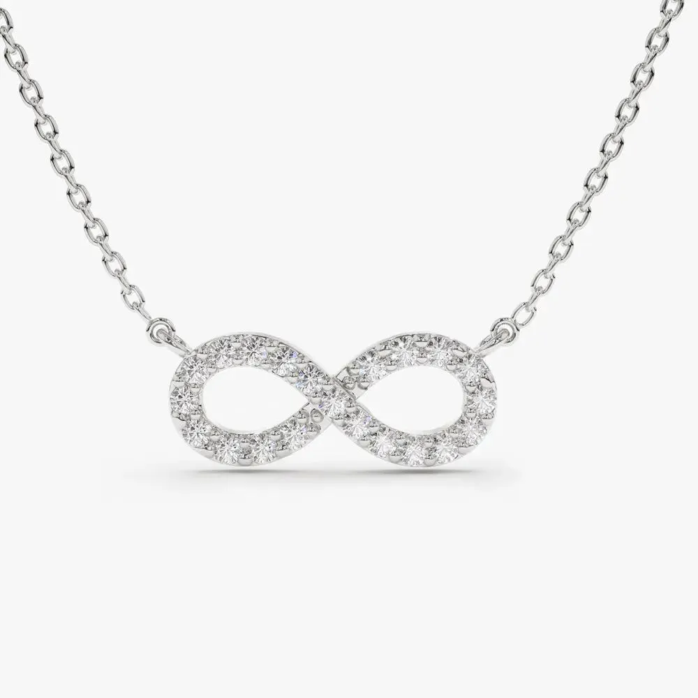 0.15CTW Diamond Infinity Necklace