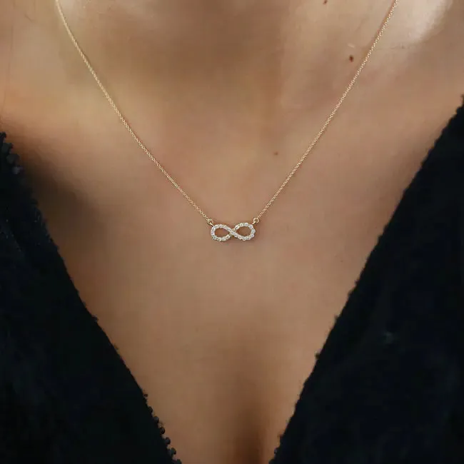 0.15CTW Diamond Infinity Necklace