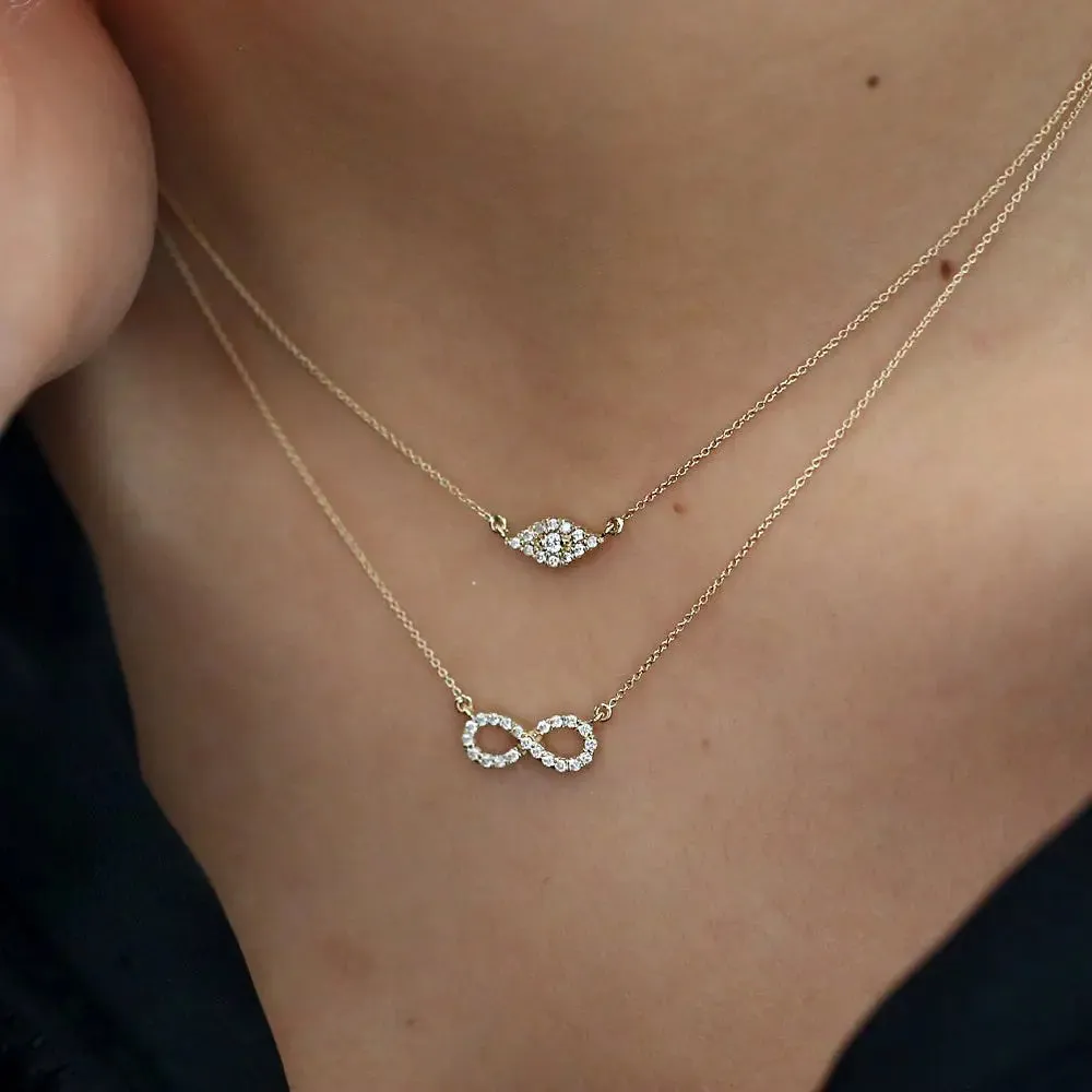 0.15CTW Diamond Infinity Necklace
