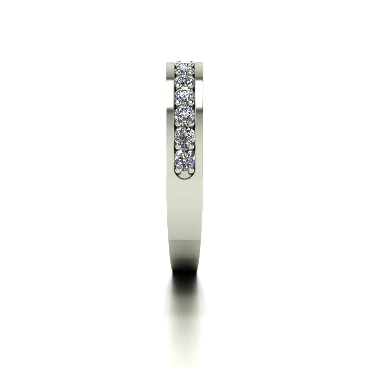 0.50ct (13x 1.8mm) Round Moissanite Set Eternity Ring
