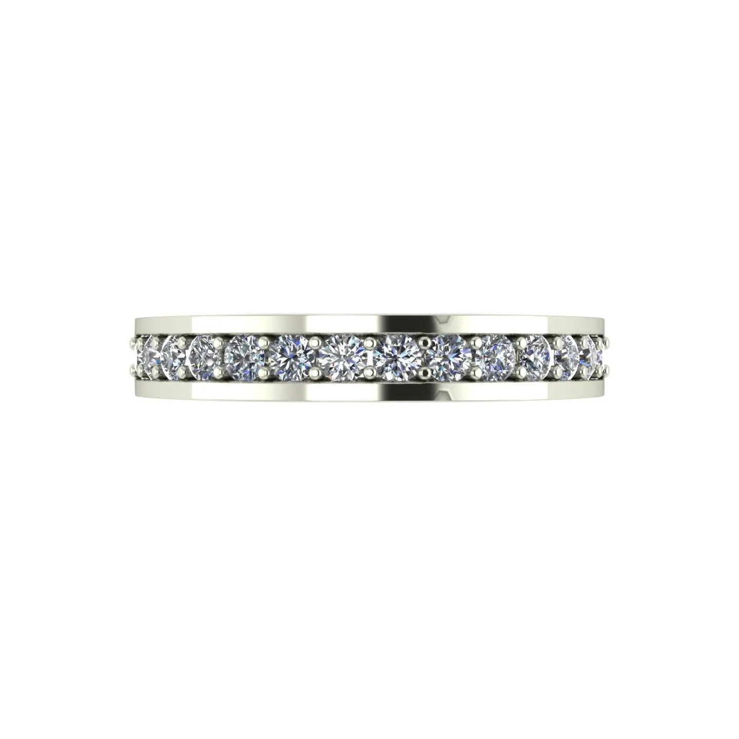 0.50ct (13x 1.8mm) Round Moissanite Set Eternity Ring
