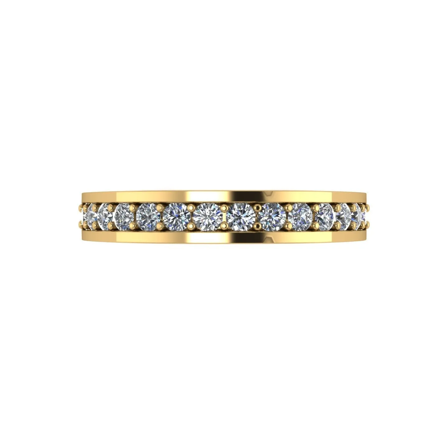 0.50ct (13x 1.8mm) Round Moissanite Set Eternity Ring