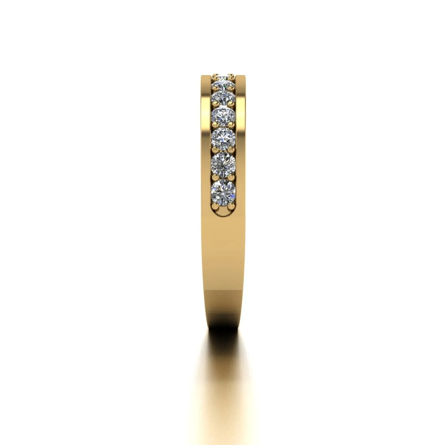 0.50ct (13x 1.8mm) Round Moissanite Set Eternity Ring