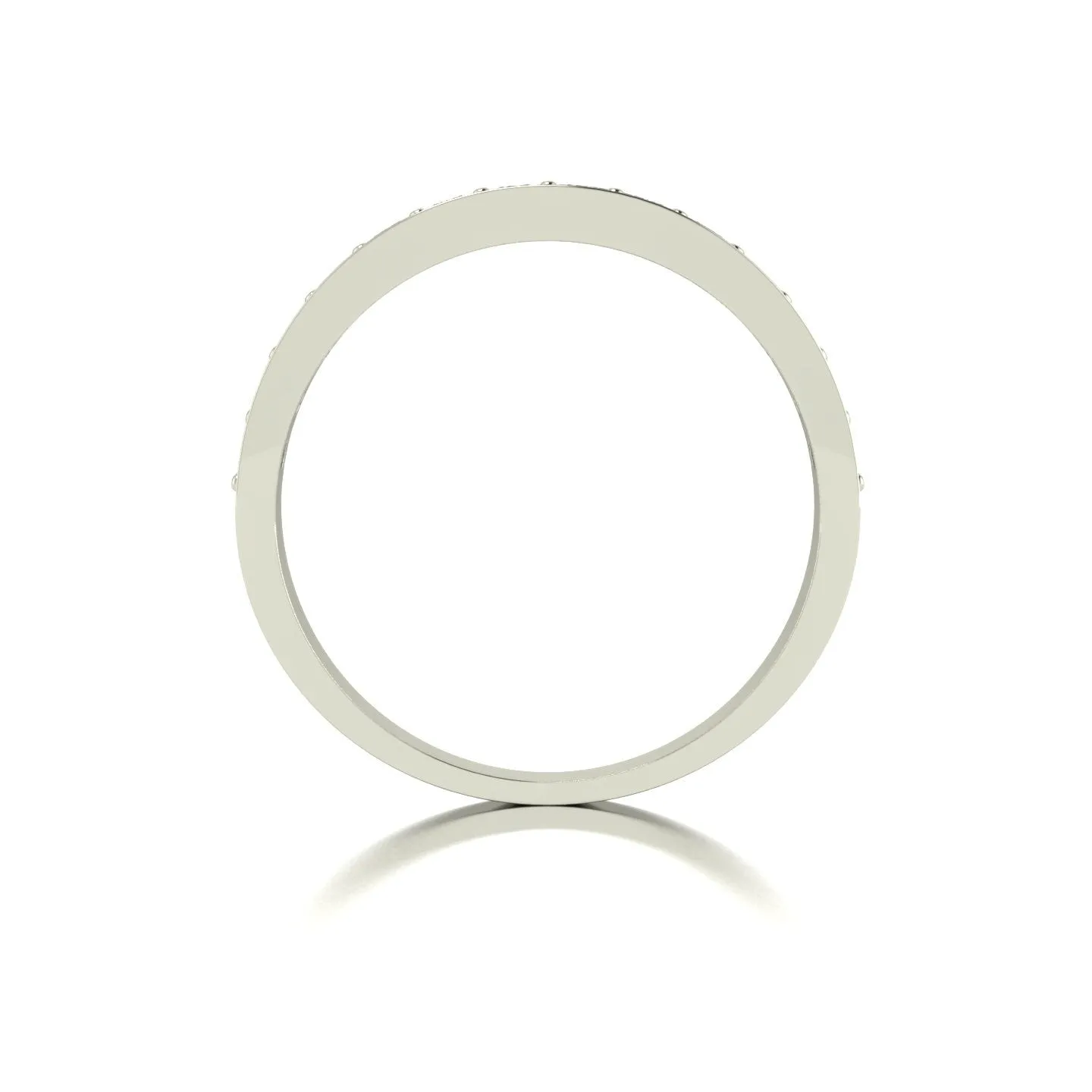 0.50ct (13x 1.8mm) Round Moissanite Set Eternity Ring