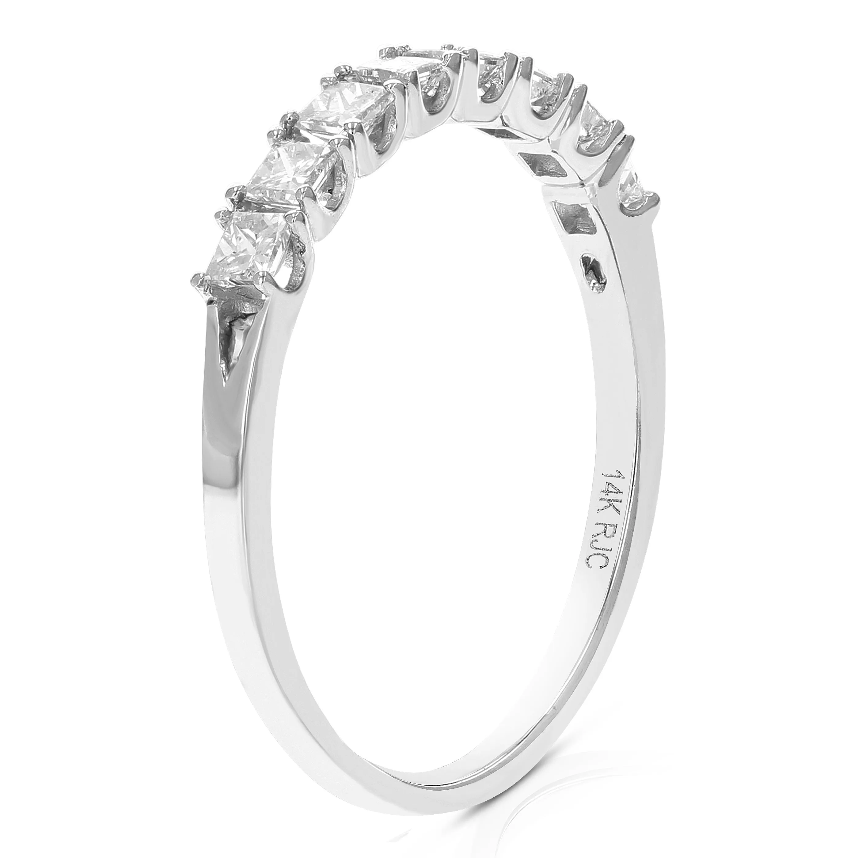 1 cttw Princess Diamond Wedding Band in 14K Gold