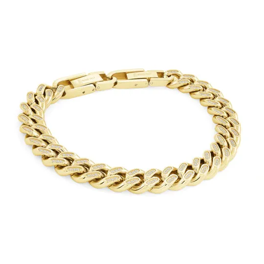 10mm Curb Cz Bracelet | Italgem Steel