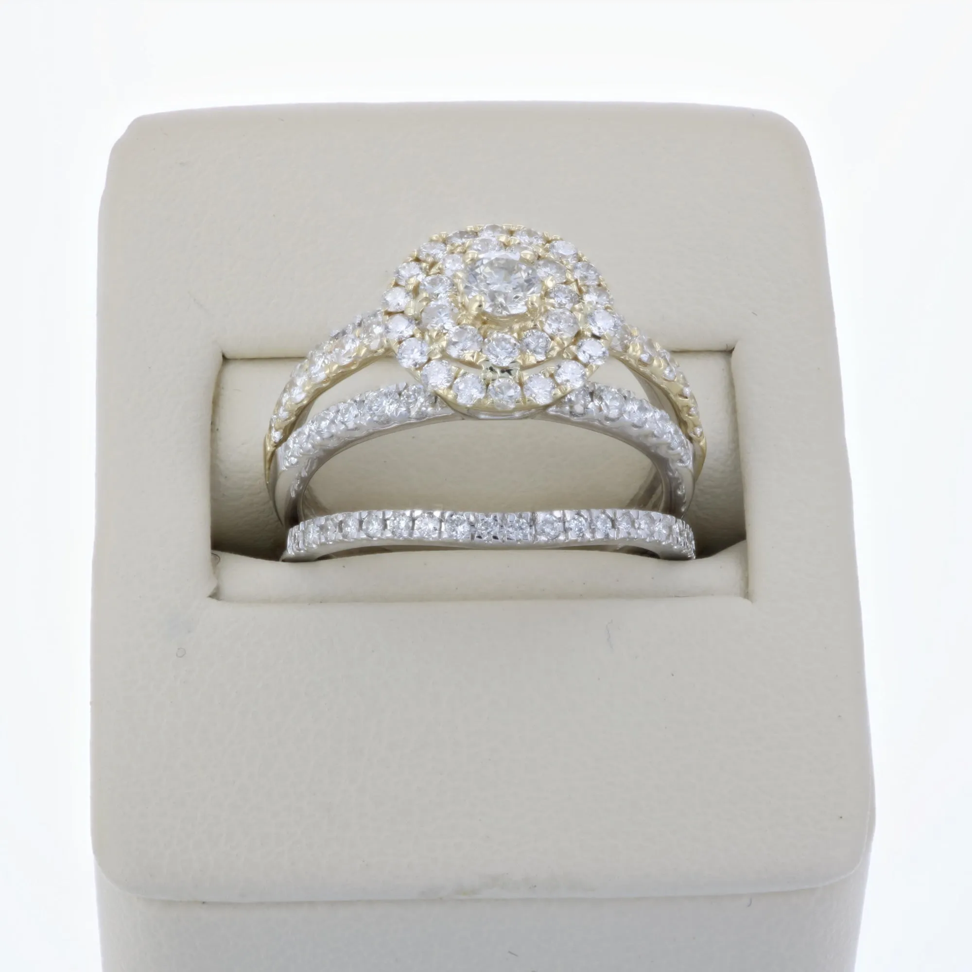 1.25 cttw Diamond Bridal Set in Tow Tone Gold