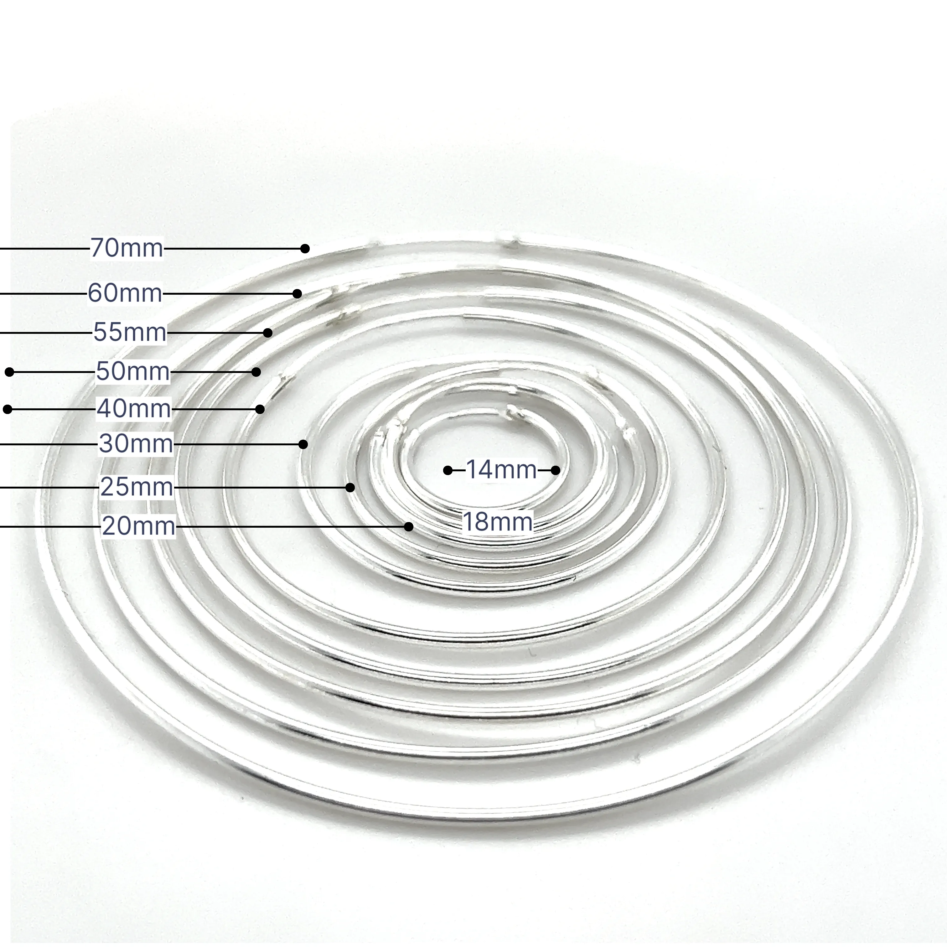 1.2mm Infinity Hoops