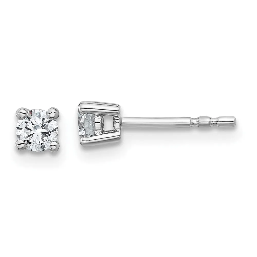 1/3 ct Round Cut Lab Grown Diamond Stud Earrings 14k Gold VS, G-H Color