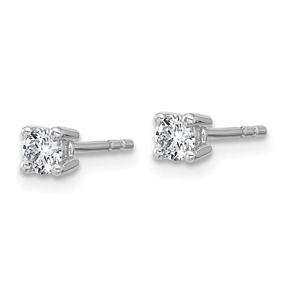 1/3 ct Round Cut Lab Grown Diamond Stud Earrings 14k Gold VS, G-H Color