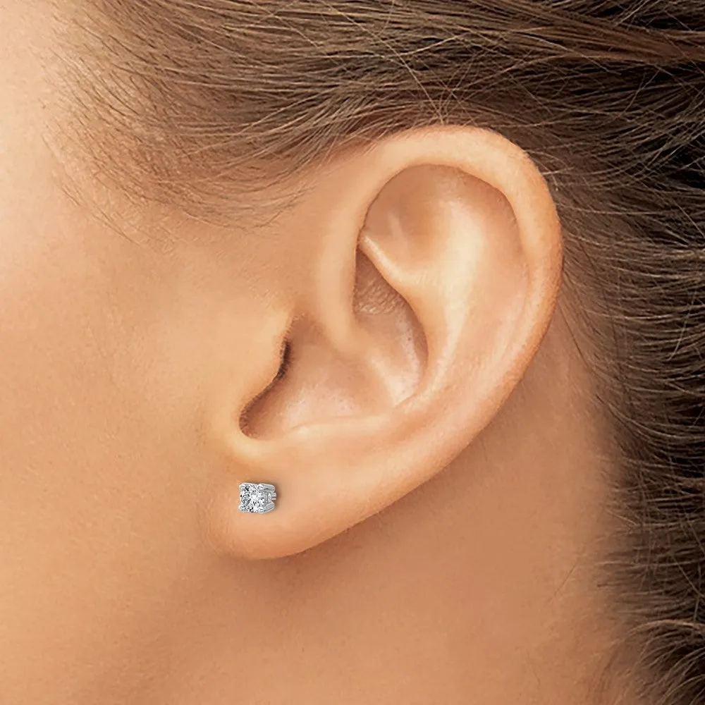 1/3 ct Round Cut Lab Grown Diamond Stud Earrings 14k Gold VS, G-H Color