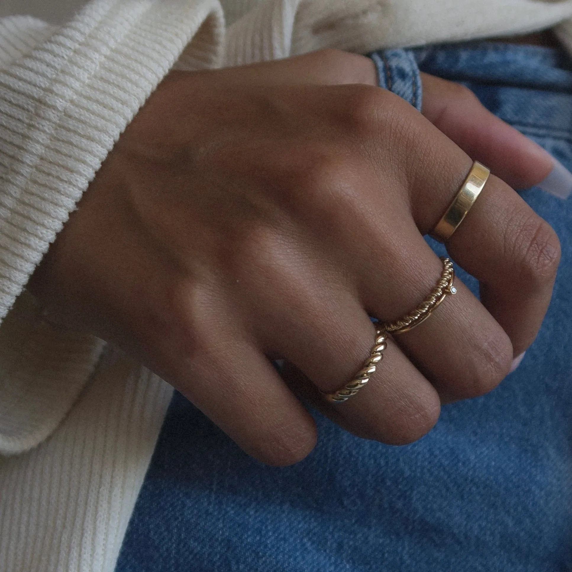 14k Birdie Stacking Ring