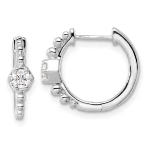14k Gold 0.28 ct Lab Grown Diamond Hinged Hoop Earrings VS Clarity, D-E Color