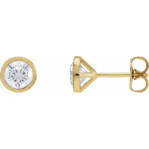 14K Gold 1 1/5ct Lab-Grown Diamond Cocktail Stud Earrings Clarity SI, Color G-H