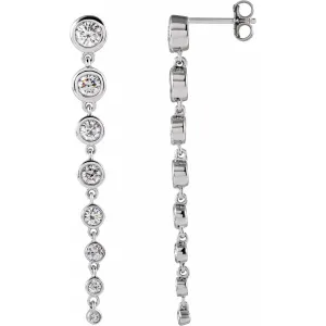 14K Gold 1 3/4ct Lab-Grown Diamond Earrings Clarity SI, Color G-H