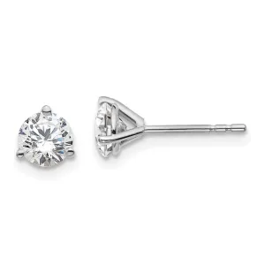 14k Gold 1 ct Round Lab Grown Diamond Stud Earrings VS Clarity, D-E Color