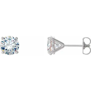 14K Gold 1/2ct Lab-Grown Diamond Stud Earrings Clarity VS, Color F-G
