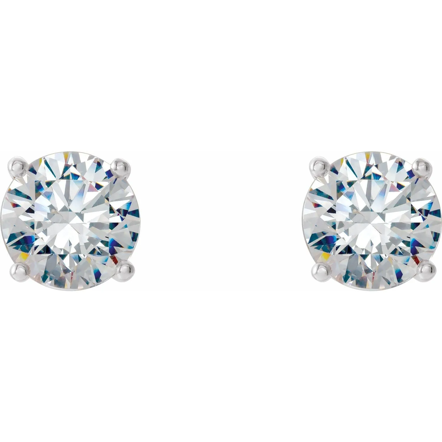 14K Gold 1/2ct Lab-Grown Diamond Stud Earrings Clarity VS, Color F-G