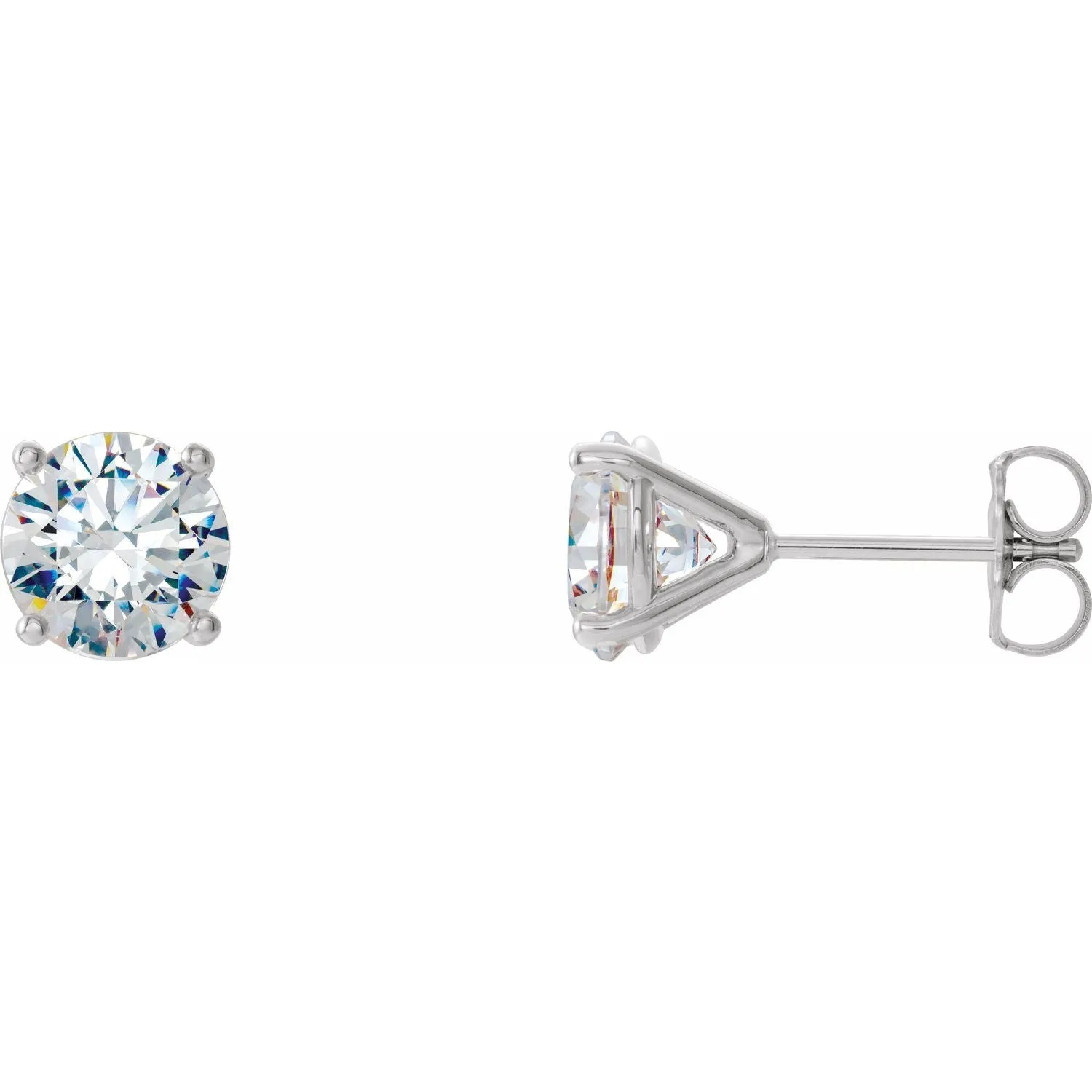 14K Gold 1/2ct Lab-Grown Diamond Stud Earrings Clarity VS, Color F-G