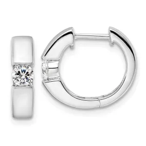 14k Gold 1/3 ct Lab Grown Diamond Hinged Hoop Earrings VS Clarity, D-E Color