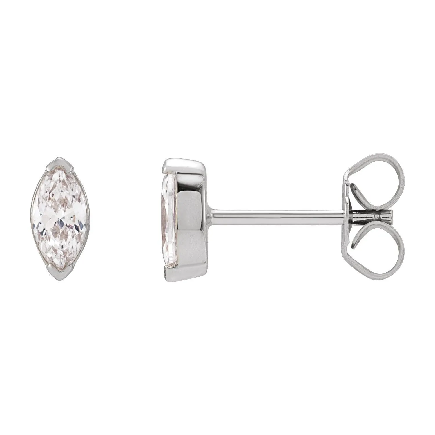 14K Gold 1/3ct Lab-Grown Diamond Stud Earrings Clarity SI, Color G-H