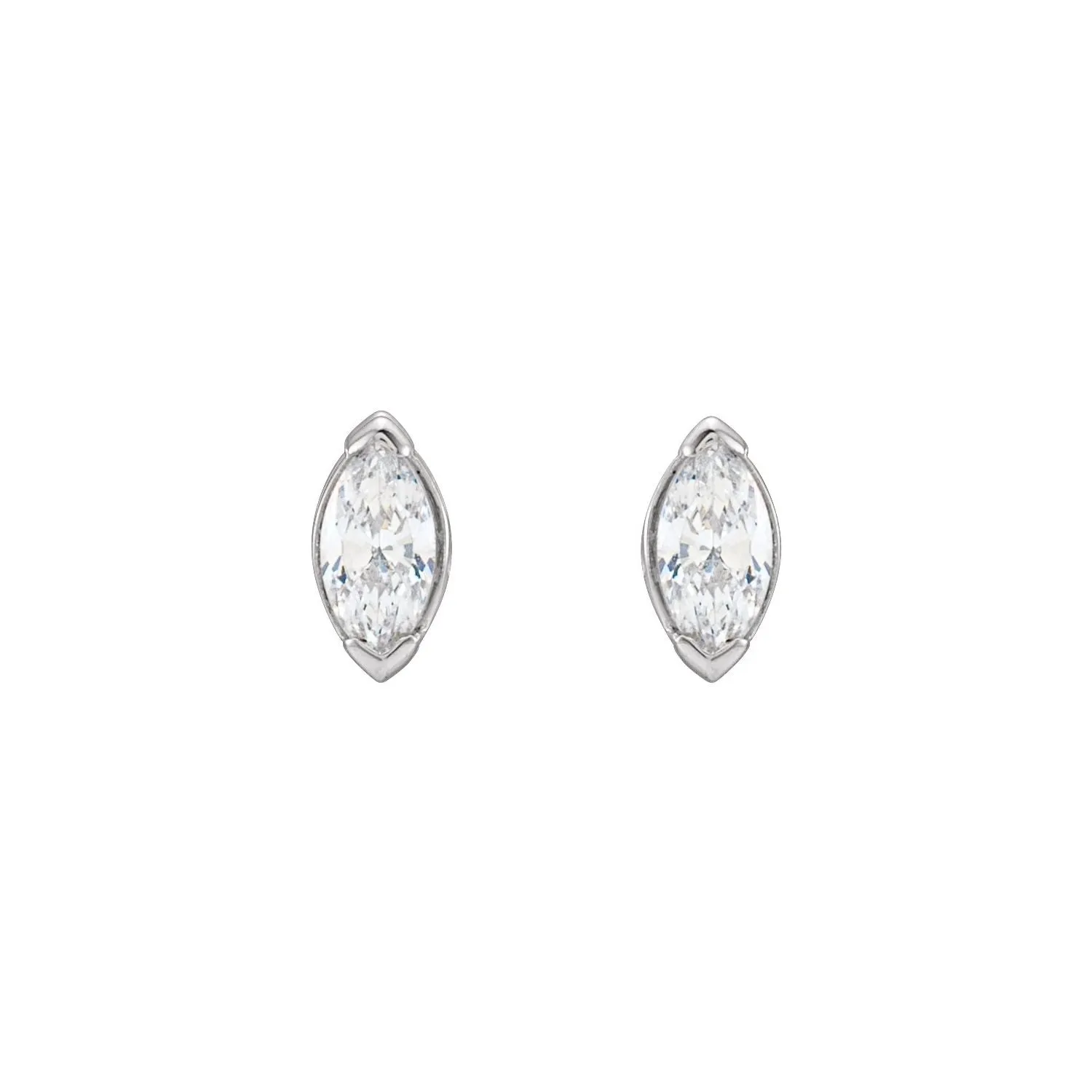 14K Gold 1/3ct Lab-Grown Diamond Stud Earrings Clarity SI, Color G-H