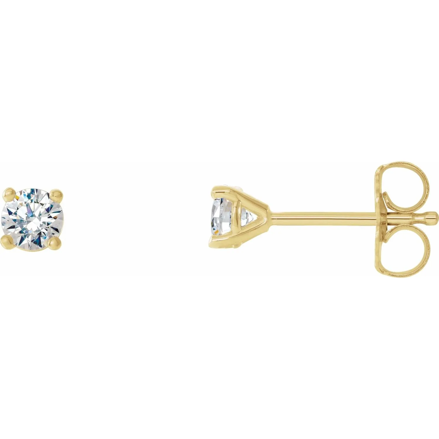 14K Gold 1/3ct Lab-Grown Diamond Stud Earrings Clarity VS, Color F-G