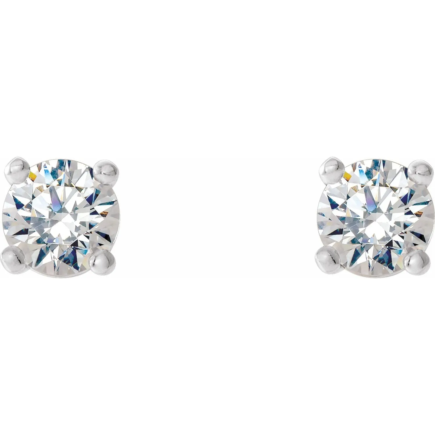 14K Gold 1/3ct Lab-Grown Diamond Stud Earrings Clarity VS, Color F-G