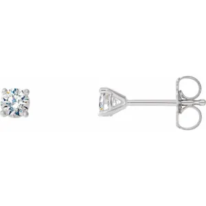 14K Gold 1/3ct Lab-Grown Diamond Stud Earrings Clarity VS, Color F-G