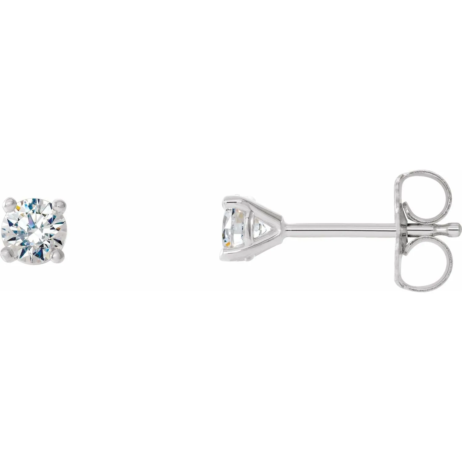 14K Gold 1/3ct Lab-Grown Diamond Stud Earrings Clarity VS, Color F-G