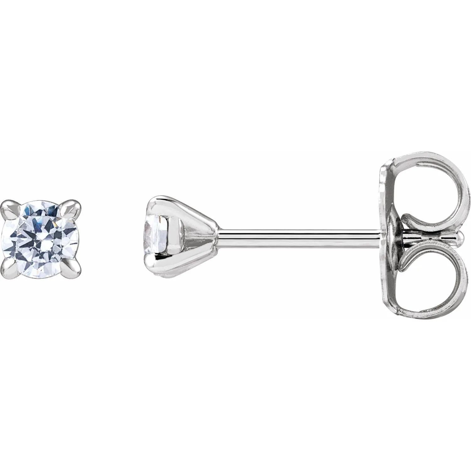 14K Gold 1/5ct Lab-Grown Diamond Cocktail Stud Earrings Clarity SI, Color G-H