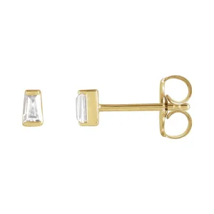 14K Gold 1/8ct Lab-Grown Diamond Channel-Set Earrings Clarity SI, Color G-H