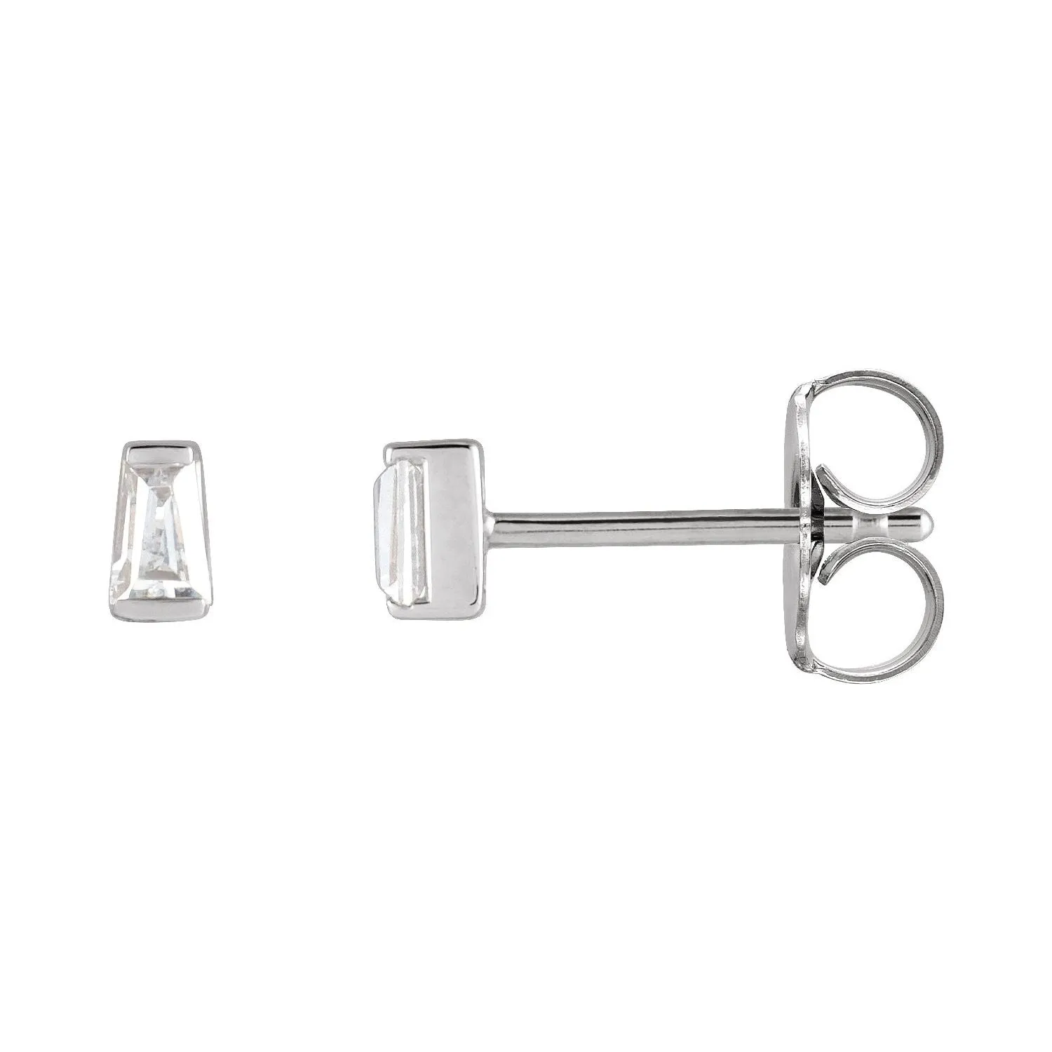 14K Gold 1/8ct Lab-Grown Diamond Channel-Set Earrings Clarity SI, Color G-H