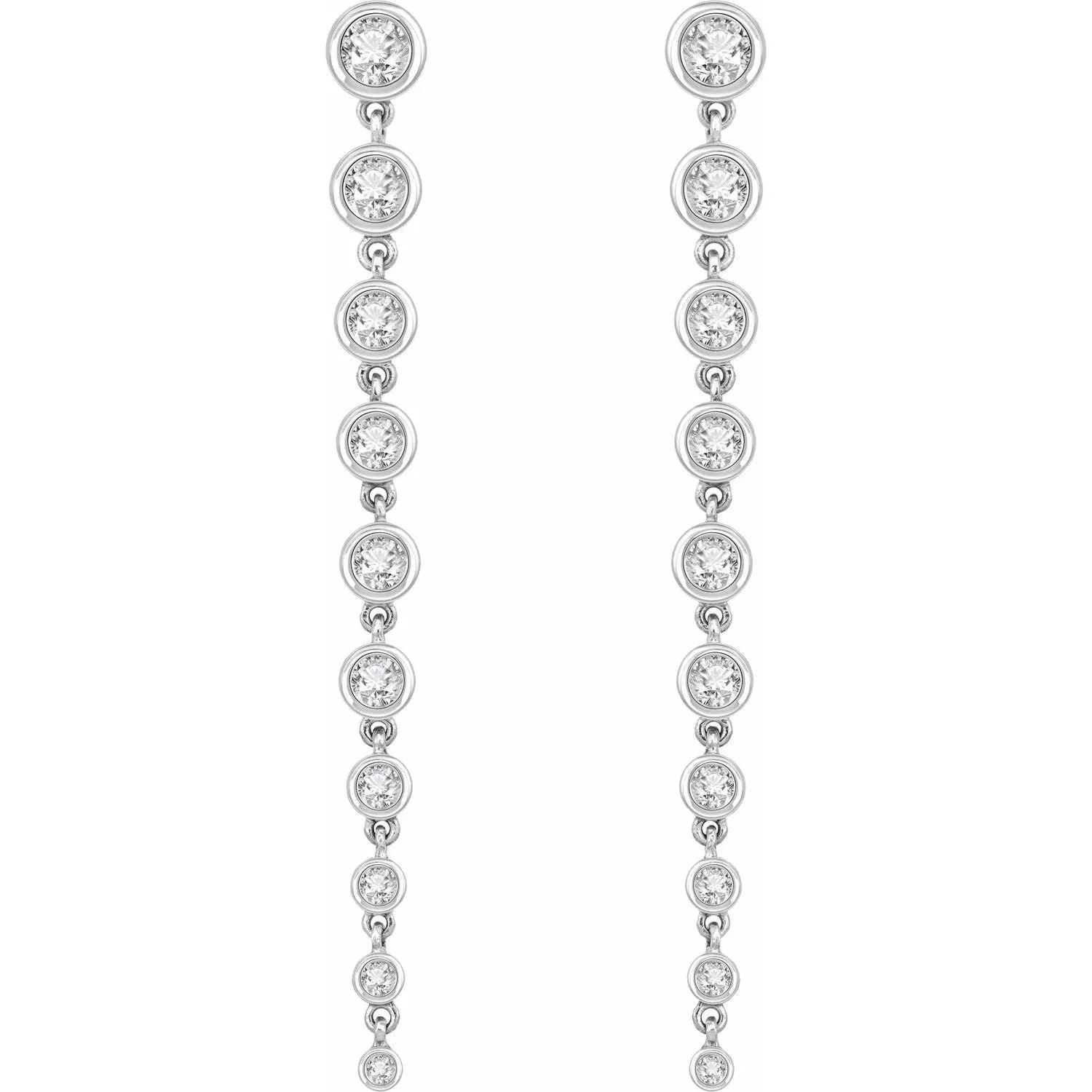 14K Gold 2ct Lab-Grown Diamond Earrings Clarity SI, Color G-H