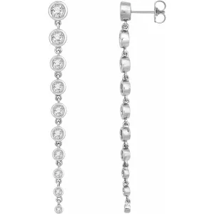 14K Gold 2ct Lab-Grown Diamond Earrings Clarity SI, Color G-H