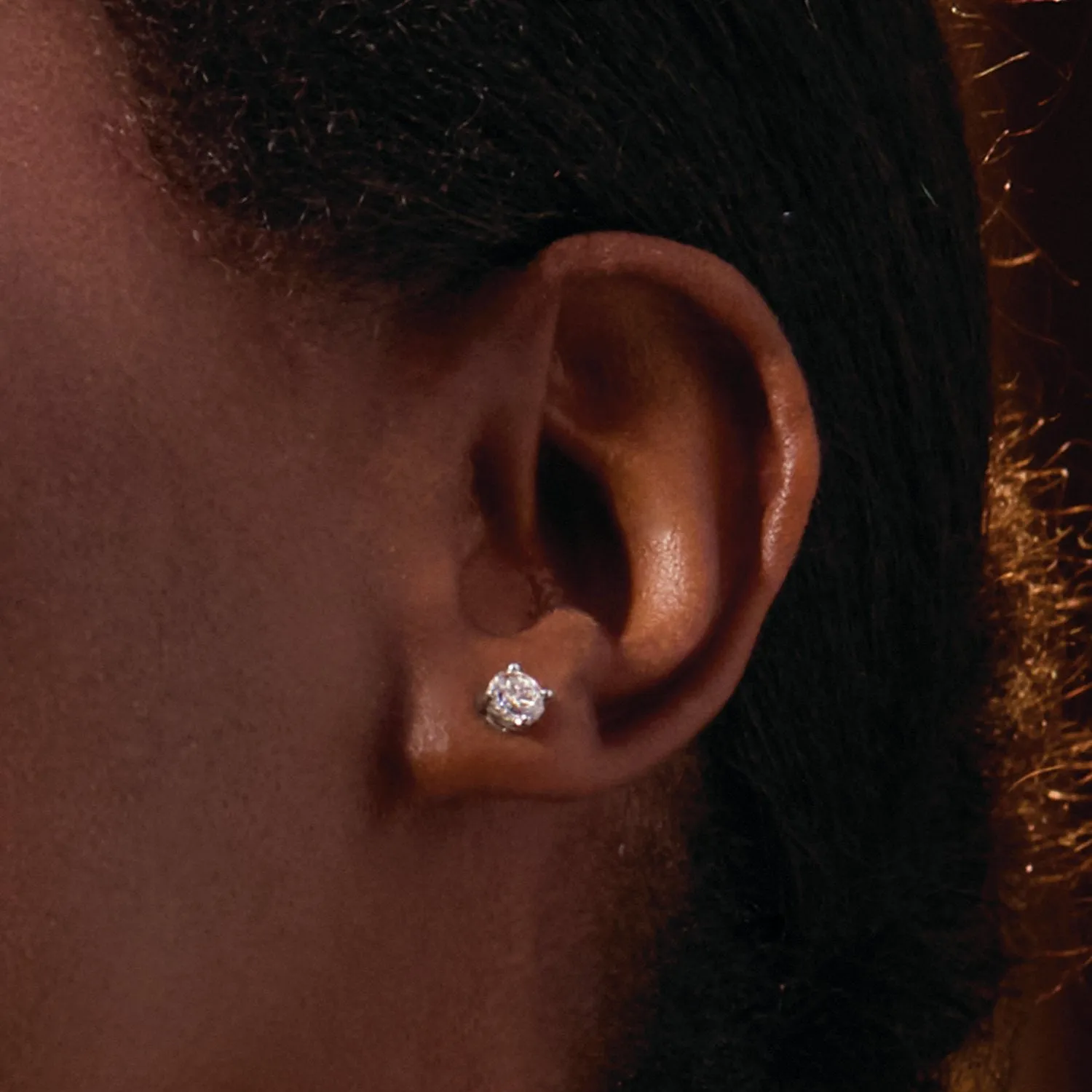 14K Gold 3/4ct Lab-Grown Diamond Stud Earrings Clarity VS, Color F-G