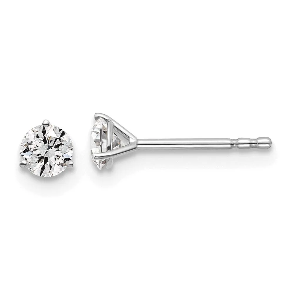 14k Gold 3/8 ct Round Lab Grown Diamond Stud Earrings VS Clarity, D-E Color