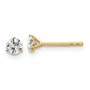 14k Gold 3/8 ct Round Lab Grown Diamond Stud Earrings VS Clarity, D-E Color