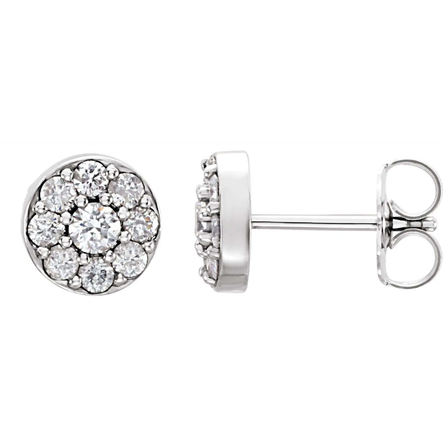 14K Gold 3/8ct Lab-Grown Diamond Earrings Clarity SI, Color G-H