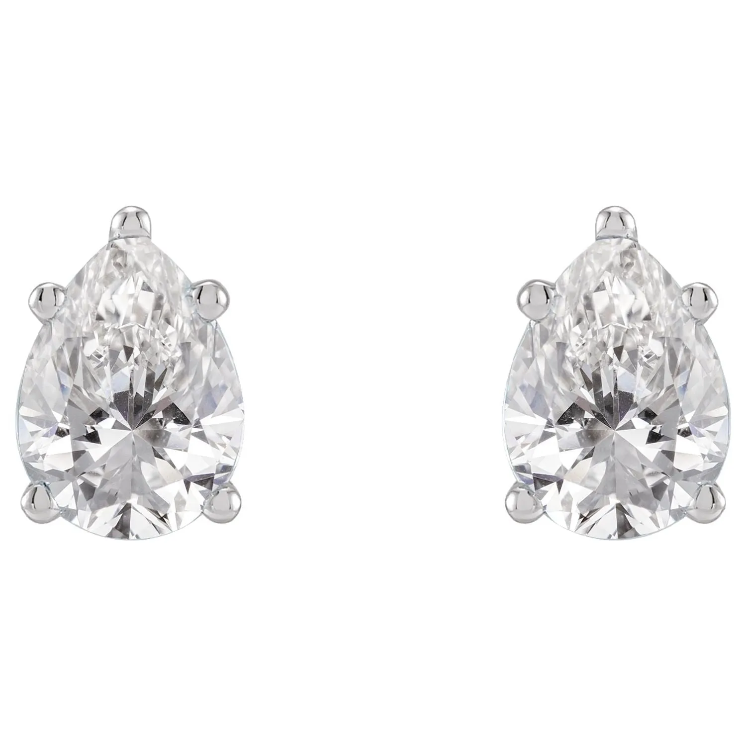 14K Gold 5/8ct Lab-Grown Diamond Earrings Clarity SI, Color G-H