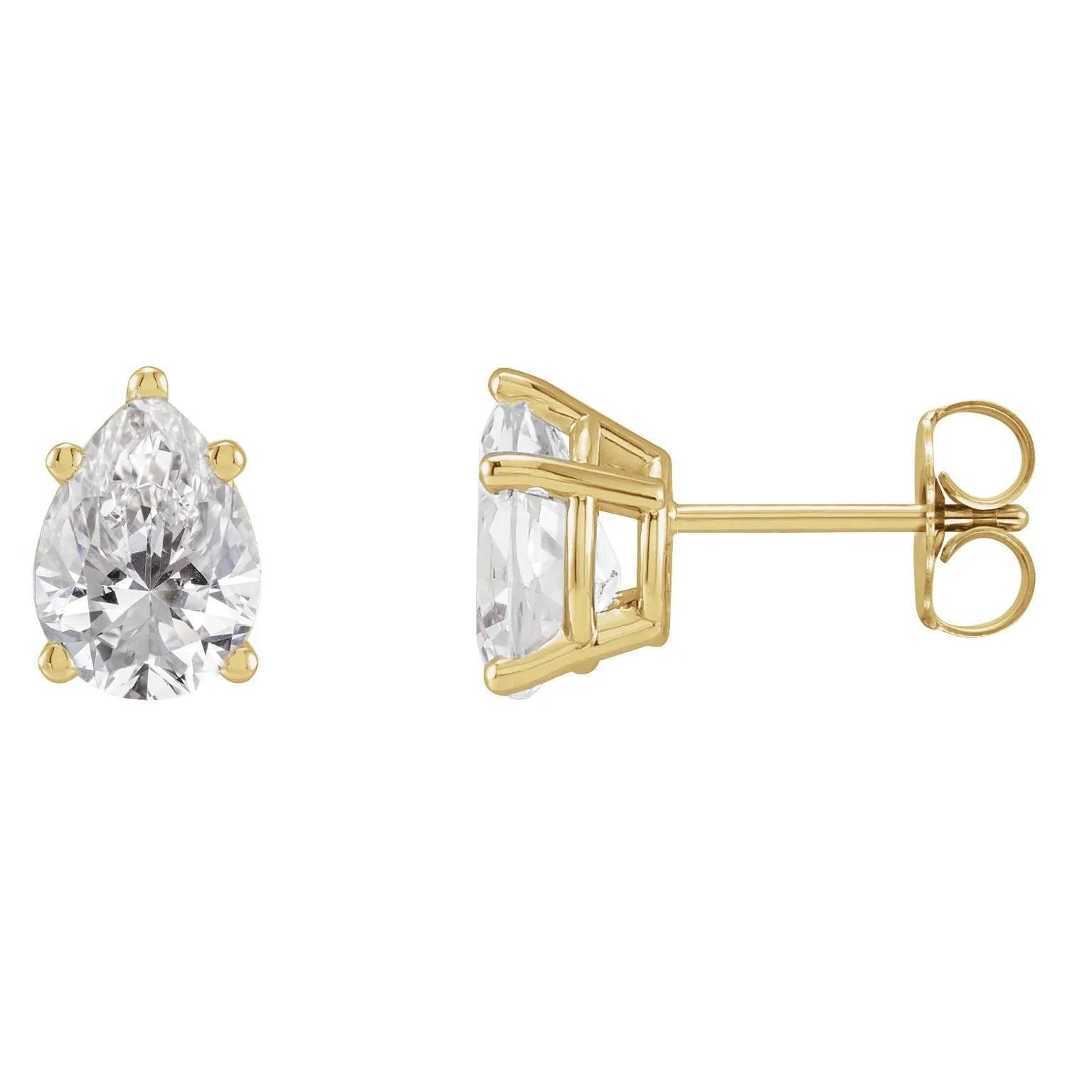 14K Gold 5/8ct Lab-Grown Diamond Earrings Clarity SI, Color G-H